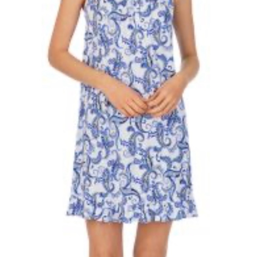Ralph Lauren Blue and White Floral Mini Dress
